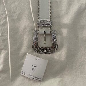 'Petit Moments' White Rhinestone Belt Size XS/S